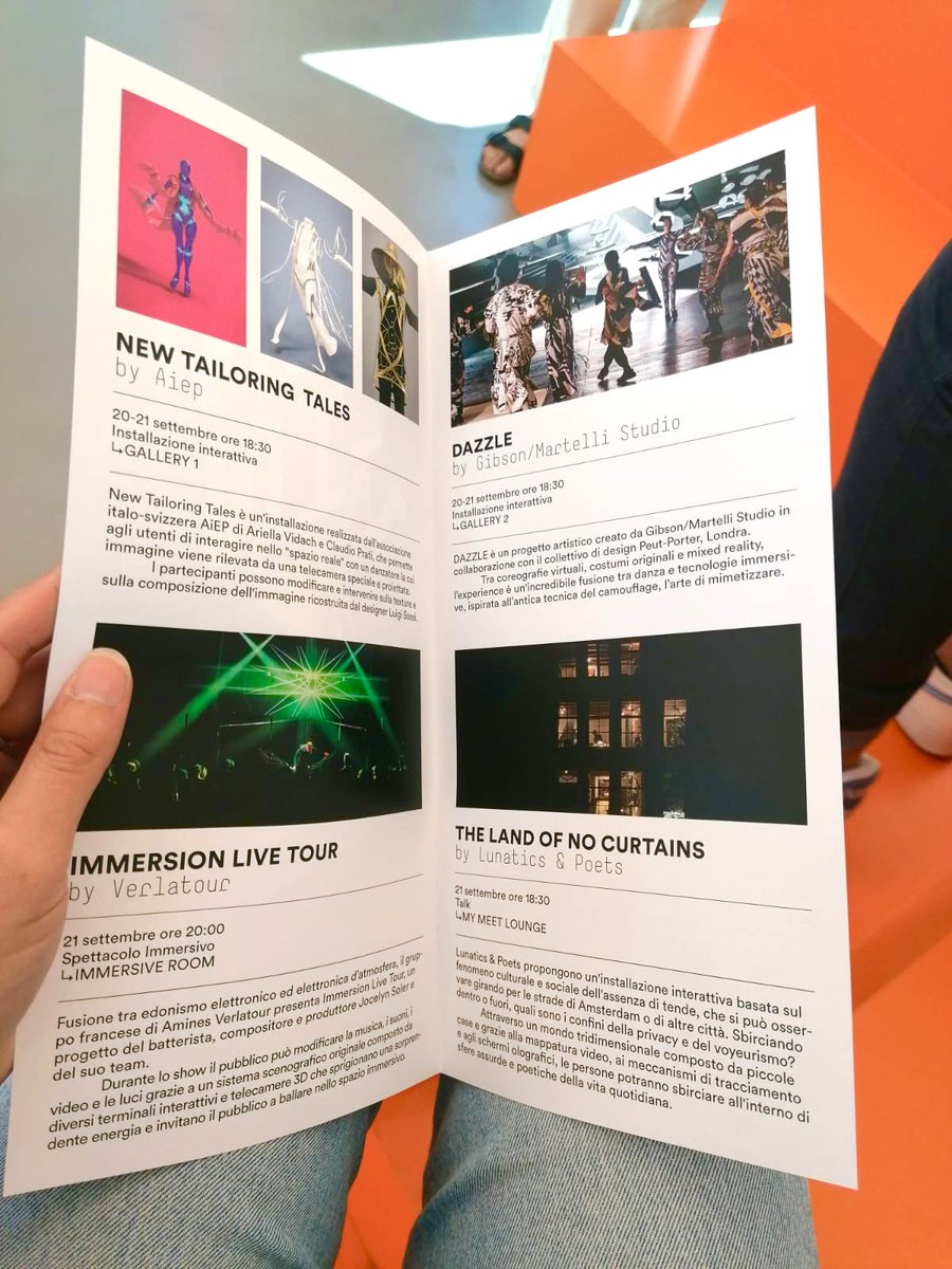 Dark Euphoria (@darkeuphoria_13) on Twitter photo 2 jours au <a href="/meetcenter/">MEET Digital Culture Center</a> de #Milan pour découvrir 4 projets #REALIN - #CreativeEurope (co-)produits par <a href="/DarkEuphoria_13/">Dark Euphoria</a> >>>>⏭⚡️NEW TAILORING TALES ⚡️DAZZLE ⚡️ IMMERSION LIVE TOUR ⚡️ THE LAND OF NO CURTAINS !
Expériences immersives, LES VOILÀ ! 2 jours au <a href="/meetcenter/">MEET Digital Culture Center</a> de #Milan pour découvrir 4 projets #REALIN - #CreativeEurope (co-)produits par <a href="/DarkEuphoria_13/">Dark Euphoria</a> >>>>⏭⚡️NEW TAILORING TALES ⚡️DAZZLE ⚡️ IMMERSION LIVE TOUR ⚡️ THE LAND OF NO CURTAINS !
Expériences immersives, LES VOILÀ !