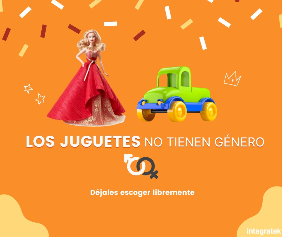 integratekedu's tweet photo. Los juguetes no entienden de sexos. Los niños los escogen por instinto y los adultos nos empeñamos en etiquetarlos. Déjales escoger sin coacciones. ⚽

#integratek #sesgosdegenero #juguetesgenero #jugarnoentiendedesexos https://t.co/pliwHZHKSh