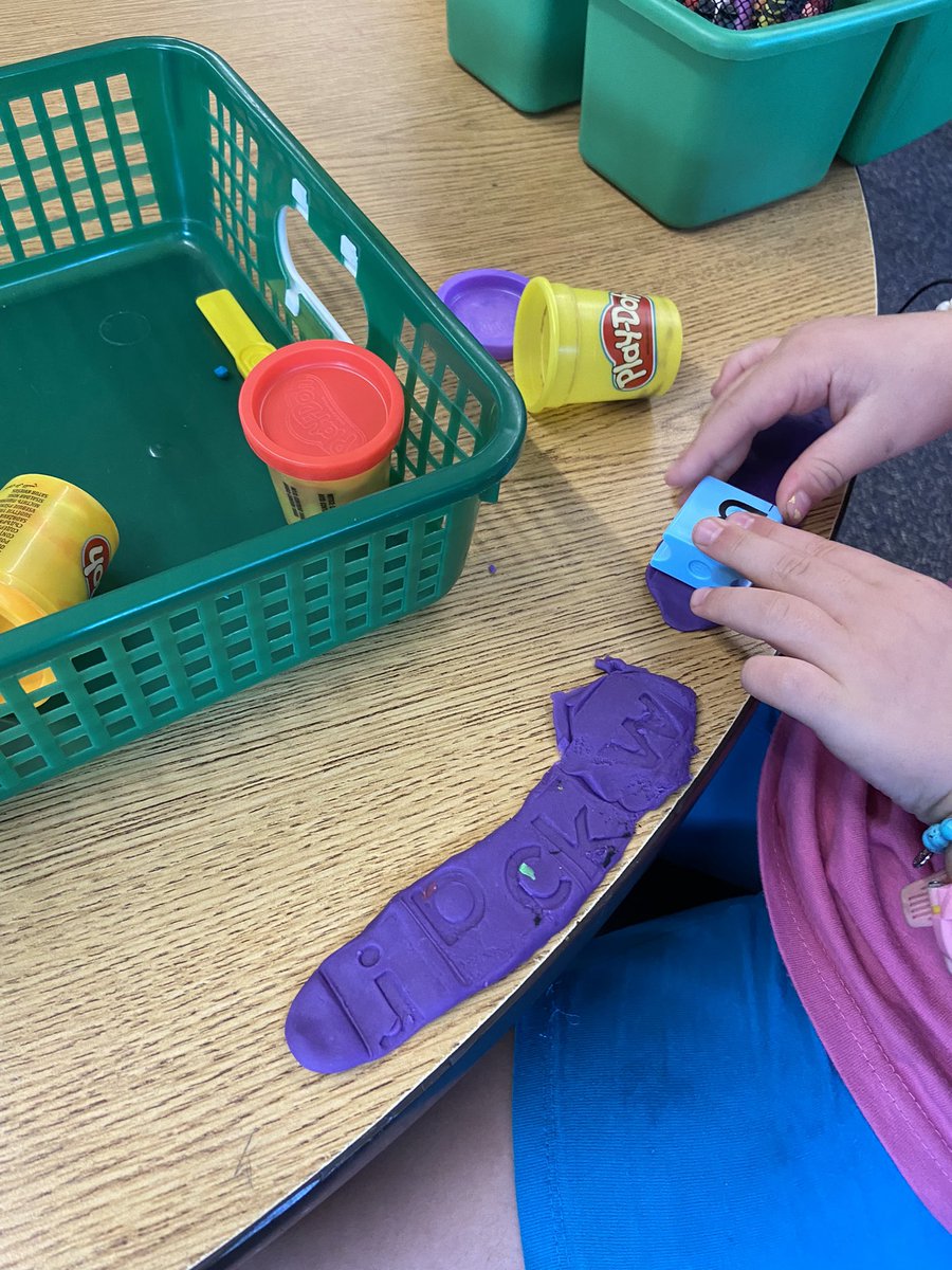 Heath1OC's tweet photo. For word work this week, we’re focusing on reading, spelling, and writing our classmates names! https://t.co/Z5ndvjY54S