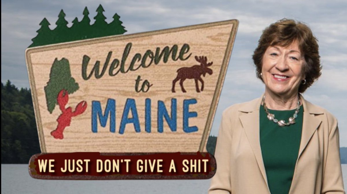 DiabeticFury's tweet photo. Senator Susan Collins wants you to come to Maine!  https://t.co/Cl39kDrb4d https://t.co/Sa3o897lAU