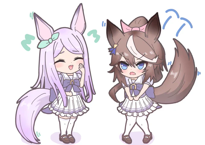 #ウマ娘 「テイオーはまだまだ子供ですわね!」「マックイーンだって同じ中等部じゃん!」 