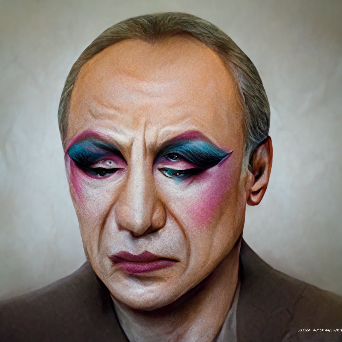 Vladimir Putin on his war paint. #PutinWarCriminal #PutinSpeech #putin #nft #OpenSeaNFT #midjourney #midjourneyAi #AIArtwork