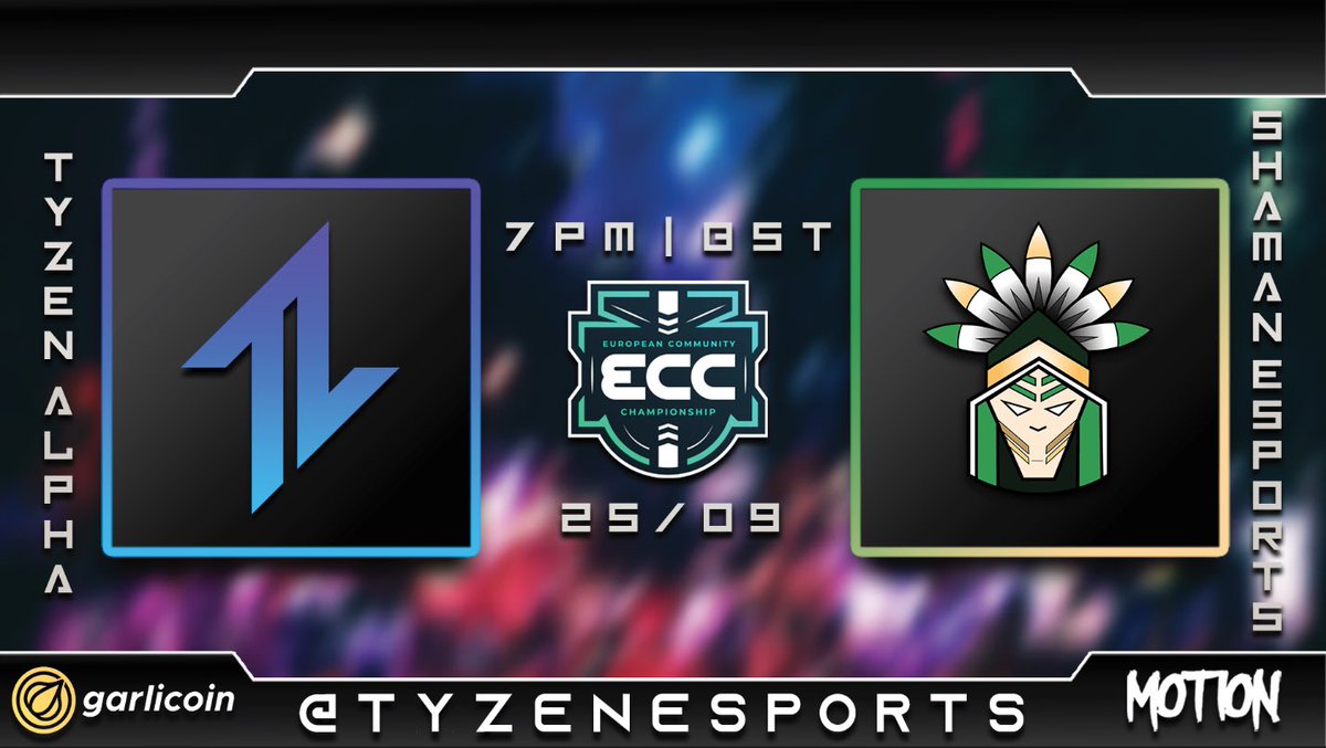 Tyzen alpha take on @ShamanEsports  this sunday in their ECC champions division match! lets hope they can prove themselves again after last weeks win.

#tyzenesports #esports