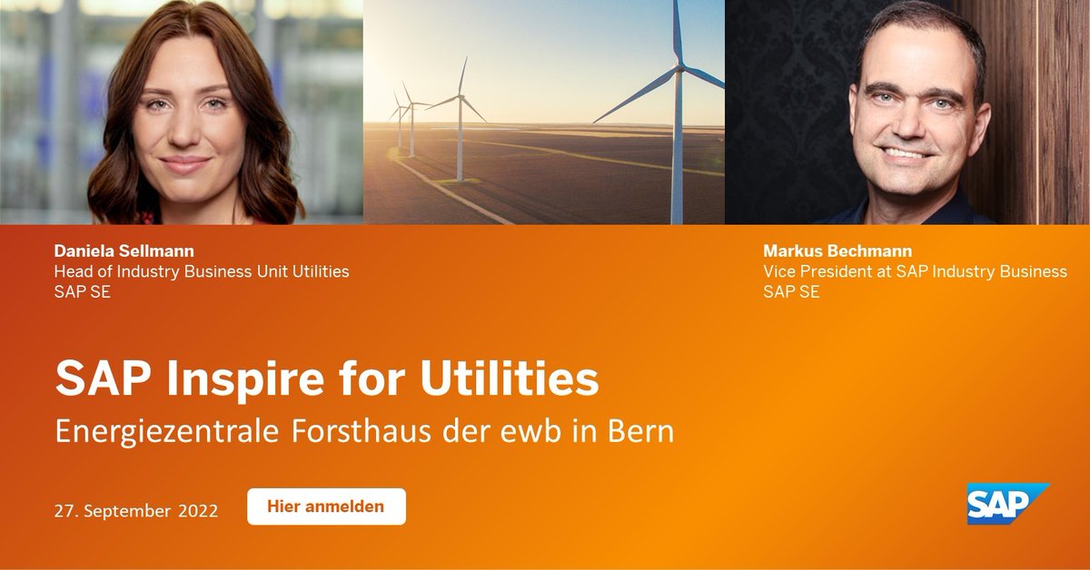 letsinnovate_ch's tweet image. ⚡Was sind die aktuellen Herausforderungen der Utilities in der #Schweiz?

⚡Wie haben SAP Kunden mit SAP Lösungen #Mehrwert für ihre Kunden geschaffen? 

Diskutieren Sie diese und andere aktuellen Fragen mit Experten aus Ihrer Branche.

Zur Anmeldung: imsap.co/6012MVr6I