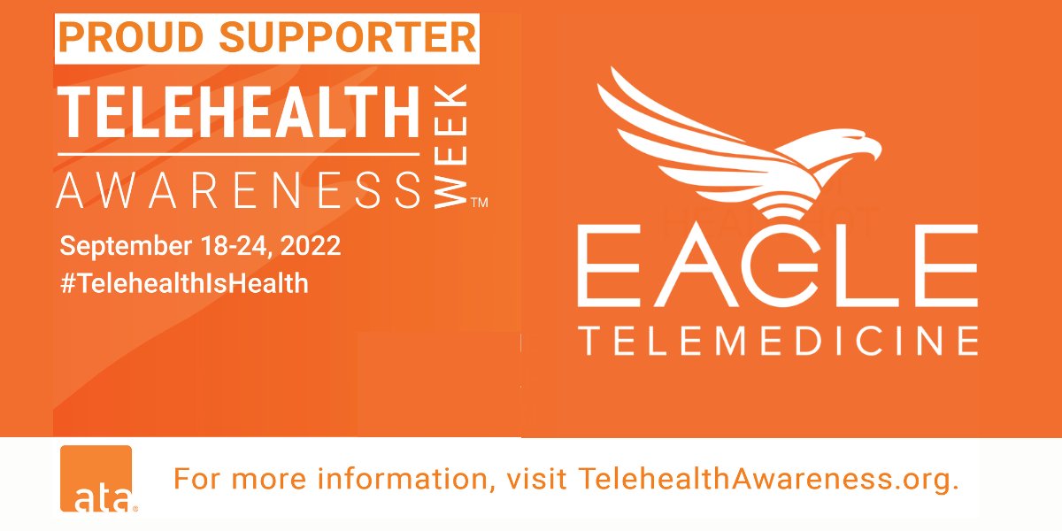 This September, we’re joining @americantelemed in highlighting the role #telehealth plays in providing access to safe, quality care to everyone who needs it. #TelehealthAwarenessWeek #TelehealthAwareness #EagleTelemedicine #TelehealthIsHealth hubs.la/Q01mPcqm0