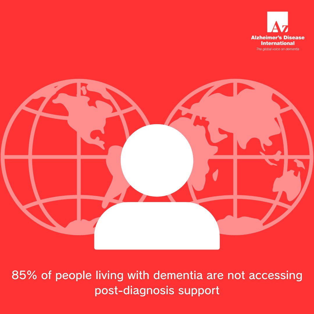 Almost 47 million people living with #dementia around the world could be missing out on post-diagnosis support.

This is more than the entire population of Spain 🇪🇸.

This #WorldAlzDay, #KnowDementia and the importance of post-diagnostic support.