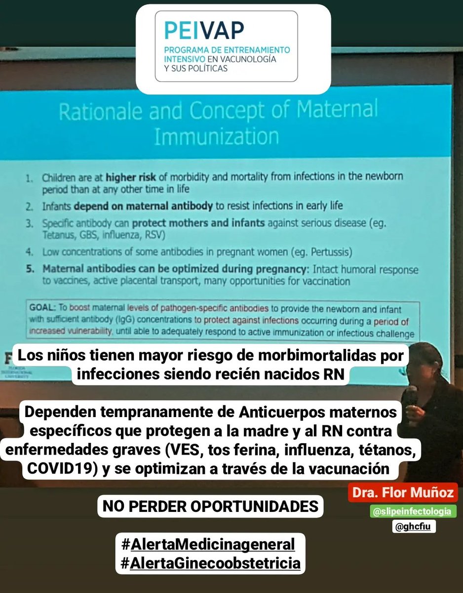 #PEIVAP2022 <a href="/Pnyx2010/">Flor Munoz, M.D.</a> 
Magistral charla de la Dra. Flor Muñoz sobre la vacunación de la materna y el Recién nacido 

#NOPERDEROPORTUNIDADES