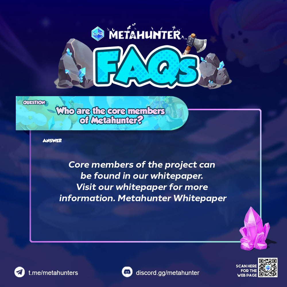 metahunterworld's tweet photo. Metahunter FAQ Series

Question 2

Who are the core members of Metahunter?
Data about the core members can be found in our whitepaper. https://t.co/sFxupTbCMv

#metahunter #metaverse #sustainability #participatetoearn #bsc $MHTR https://t.co/tv4INt5UbV