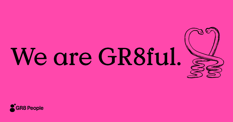 GR8People's tweet photo. We are grateful for our GR8 team, customers, partners, and the opportunity to help #TalentAcquisition professionals around the world find their flow. What are you GR8ful for? #WorldGratitudeDay
#GR8Team #GR8Customers #GR8Partners #FindYourFlow https://t.co/enjwRwGOY5