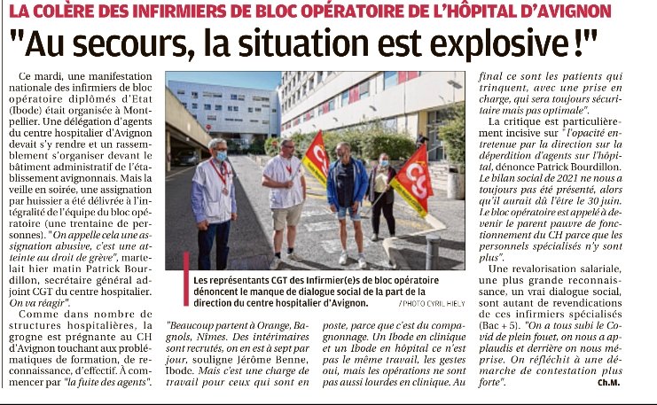 CBlocs's tweet photo. 🛑 Spécialité IBODE en danger ⚠️
❌ Les collègues du #CHAvignon ont une nouvelle fois subi des assignations abusives et leur droit de grève n'a pas été respecté.
Le CIB se saisit donc de cette problématique en urgence et conduira la direction de cet hôpital devant les tribunaux https://t.co/zV8Qd6VT0g
