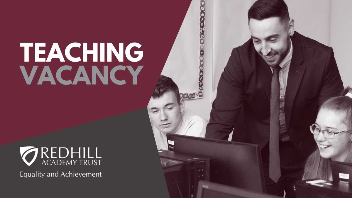 @RedhillAcademy have an exciting opportunity for a Teacher of Computing to join their successful department. Interested? Apply today: theredhillacademy.org.uk/vacancy/teache… @RedhillTrust #TeachingJobs #SchoolJobs #TeacherOfComputing #ComputingJobs  #Job #Vacancy #NottinghamJobs #NottsJobs