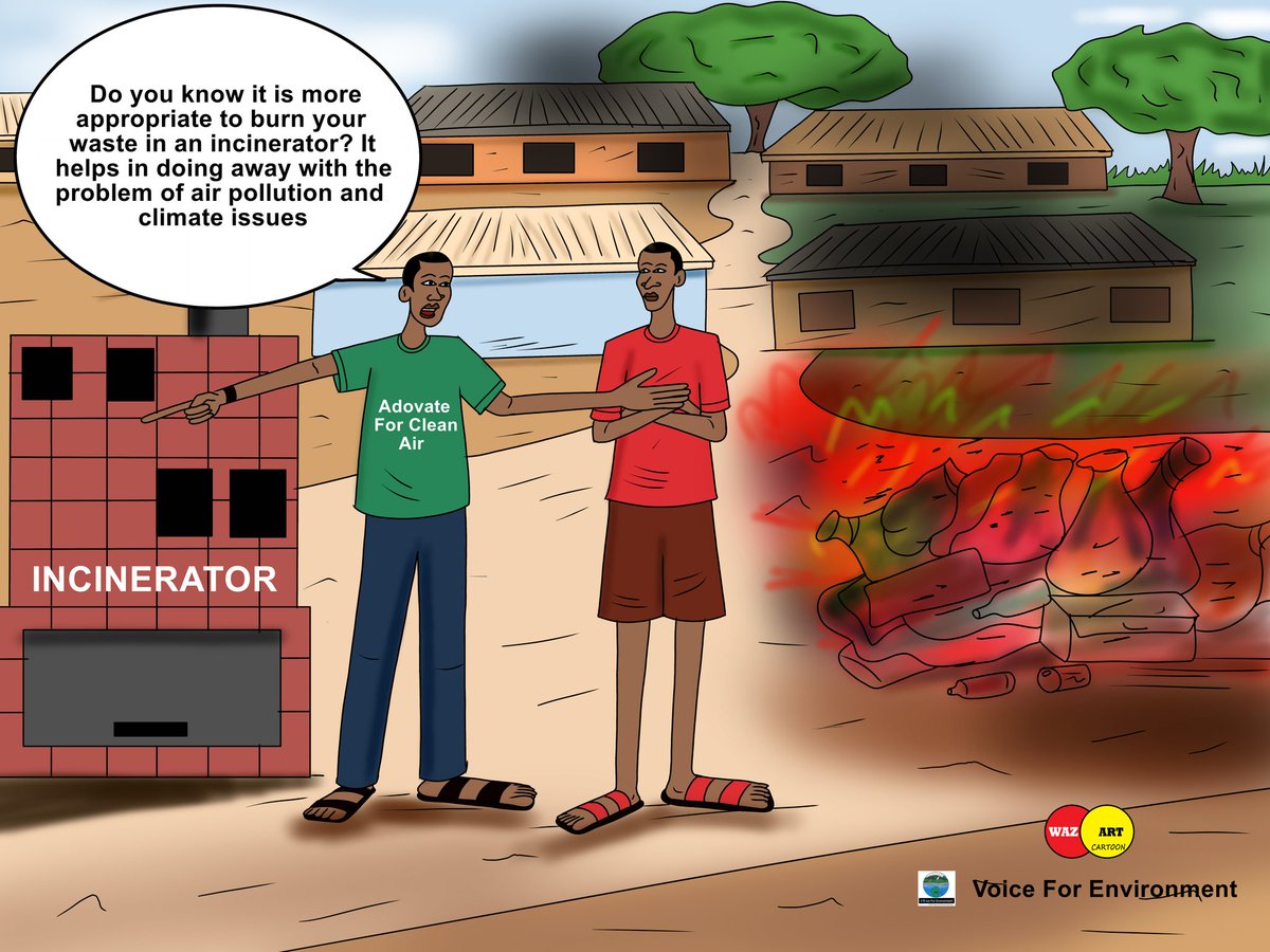 wazman_graphics's tweet photo. My new illustration. Burning of waste in an incinerator helps to reduce smoke that brings about air pollution and climate issues.
#environmentart #environmentdesign #environmentallyconscious #environmentartist #environmentartists #environmentartwork #environmentcartoons https://t.co/9eZRRMiRmv