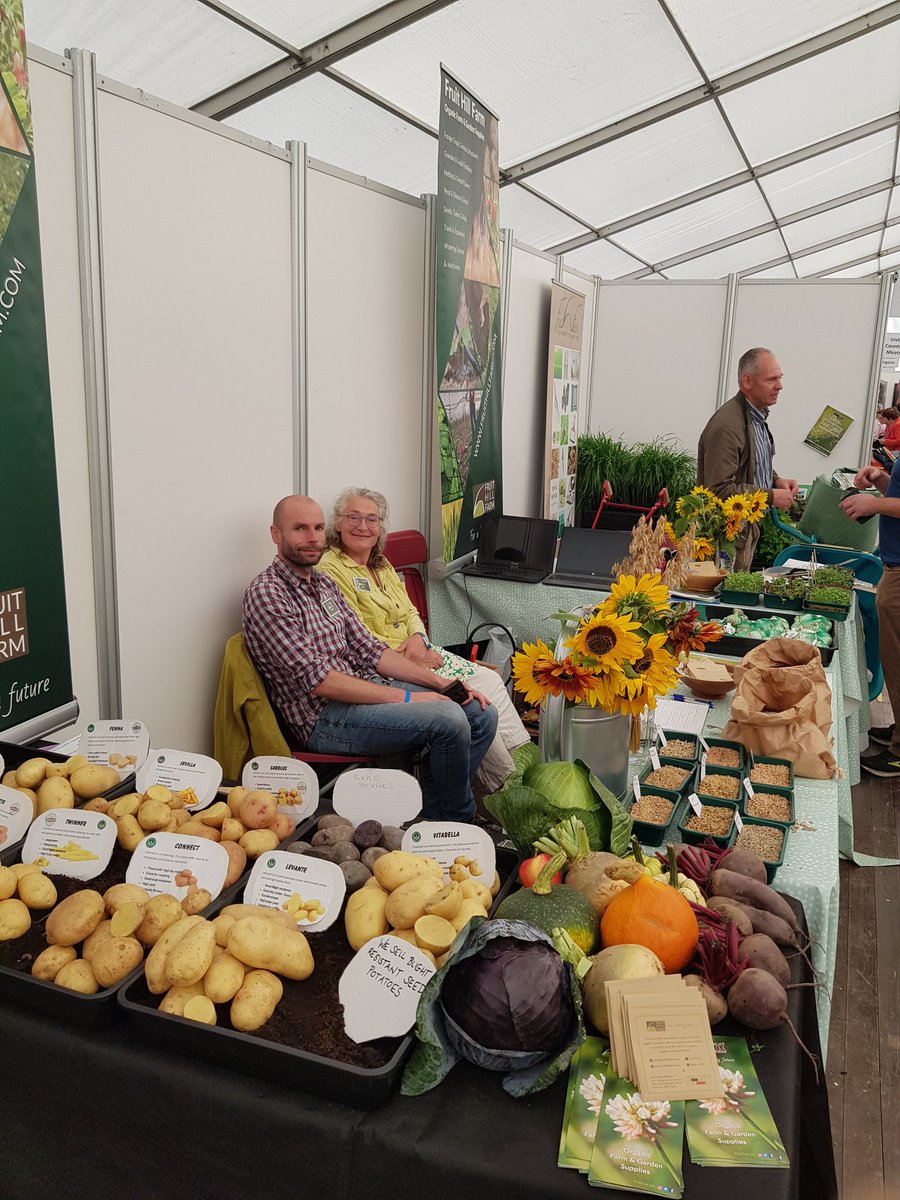Smiling faces at #Ploughing2022 in the #organic village  - block 4 row 12