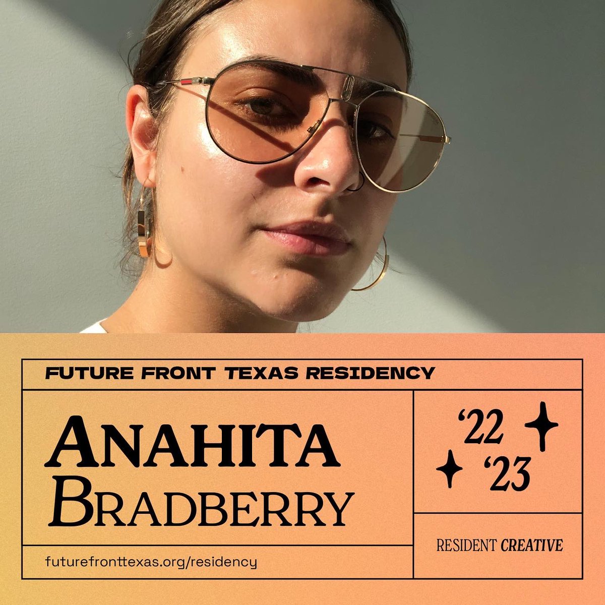 futurefrontTX's tweet image. 🌪 Today, we’re proud to announce this year’s creatives-in-residence:

Anahita Bradberry, Calder Kamin, Chantal Lesley, Clancy Jones, Darcie Book, Dreamchild, Ecco Música, Lavender Thug, Mikaela Rodriguez, Steph Granillo, Tanya Zal and Tumie Adeleye

futurefronttexas.org/residency