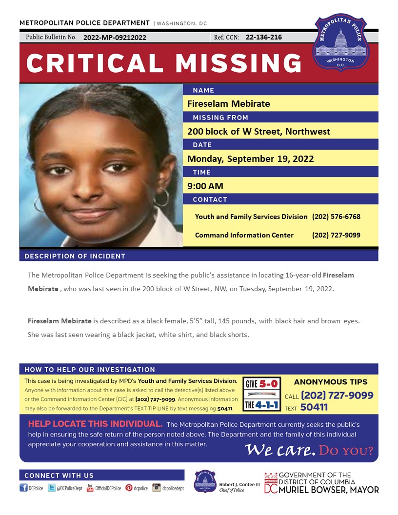 DC Police Department tweet media