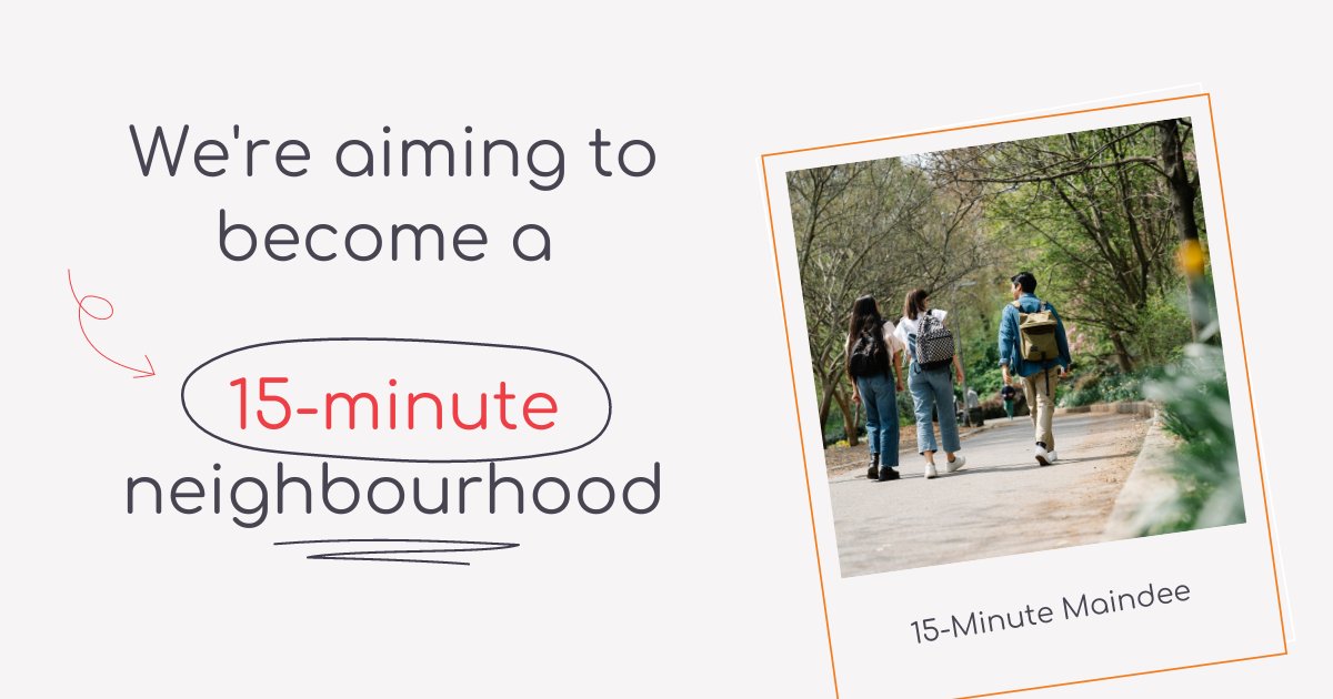 MaindeeLibrary's tweet image. A 15-minute neighbourhood ⏲️ should be a liveable, walkable, connected neighbourhood, easily accessible...

🚲 On bike
👣 By Foot 

Tag someone who’d like the sound of this idea💡 

#LoveMaindee