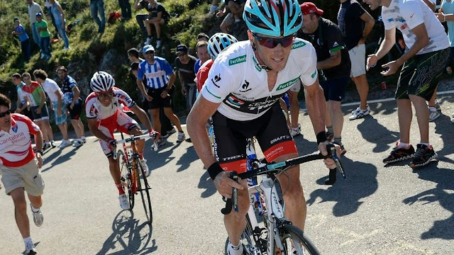 Na1chaca's tweet photo. The two☢️INSANE efforts of 41 year old 🇺🇸CHRIS HORNER in La Vuelta 2013:

Mirador Alto de L'Angliru (12,2km; 10,49%; 1280m)
42'15min | 17,32km/h | 1818 VAM | 6,37w/kg (est.)

Pena Cabarga (5,87km; 9,40%; 552m)
16'42min | 21,08km/h | 1983 VAM | 7,07w/kg (est.) - RECORD https://t.co/6LRdMwTXbZ