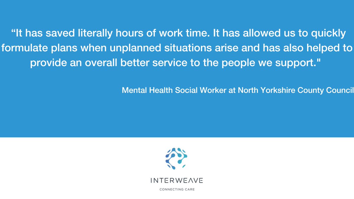 InterweaveDigi's tweet photo. For frontline mental health staff access to the @YHCareRecord makes for quicker decisions - this matters to patients @northyorkscc 
#mentalhealth
#socialcare
#ICS
#sharedcare https://t.co/1iy9vSghUS