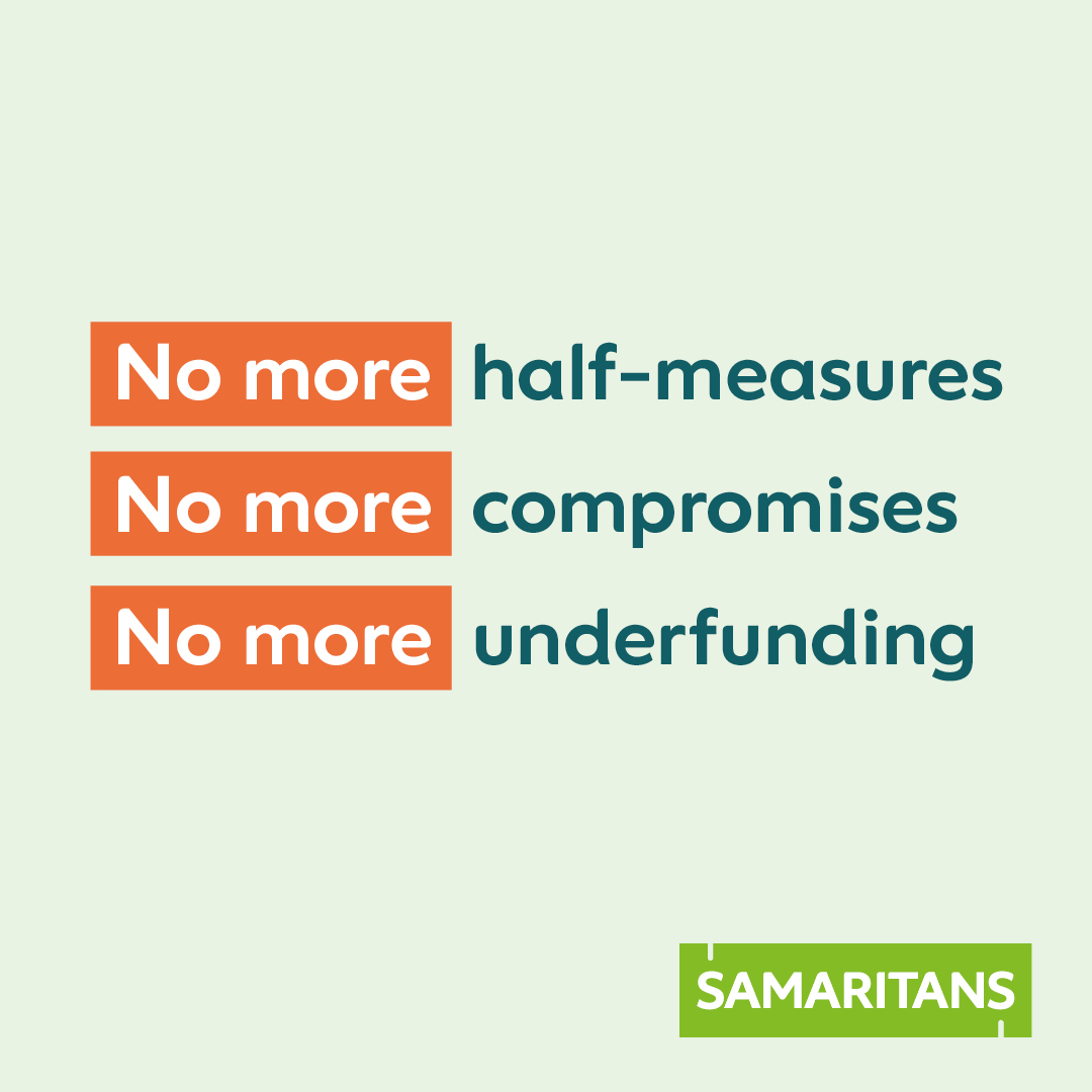 Right now, suicide rates in England are just as high as they were 20 years ago - this isn’t OK. We’re losing lives that could be saved. Lives that Government action could help save. Help us demand that action, right now. 👇 1/2