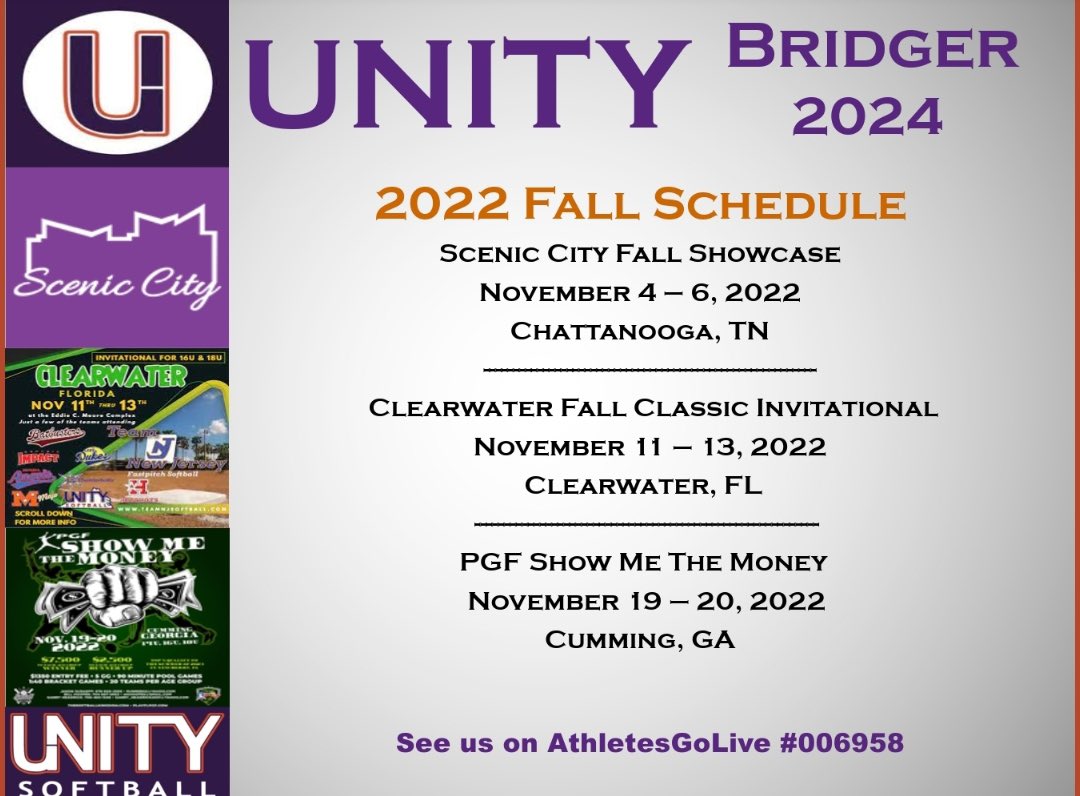 Fall Schedule Drop!! Looking forward to watching these young ladies compete! The U! Coaches come check out this great group of athletes! <a href="/LindsayFico/">Lindsay Fico</a> <a href="/Kelly_Brookins/">Kelly Brookins</a> <a href="/Coach_A_Mo/">coacн мoraleѕ</a> <a href="/CoachPerkinsSB/">Sharon Perkins</a> <a href="/e_newellcoach/">Eric Newell</a> <a href="/slis23/">Shelly Hoerner</a> @CoachMurrr @jakesidwell_UVA <a href="/MikeDavo17/">MIKE DAVENPORT</a> <a href="/GMCJCSB/">Georgia Military College Softball</a> <a href="/todell04/">Tyler O'Dell</a>