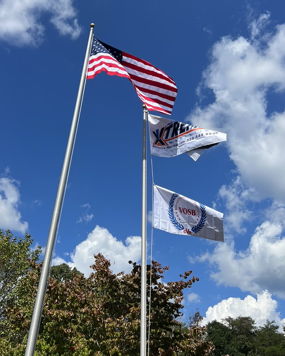 Xtreme_Market's tweet photo. Yesterday we got our flags up at our new location! Including our owner, John Tarn's reaction to seeing them up! Give us a call for signage including custom flags!! 🇺🇸 
-
#marketing #signage #customflag https://t.co/jNKzMC3rtw