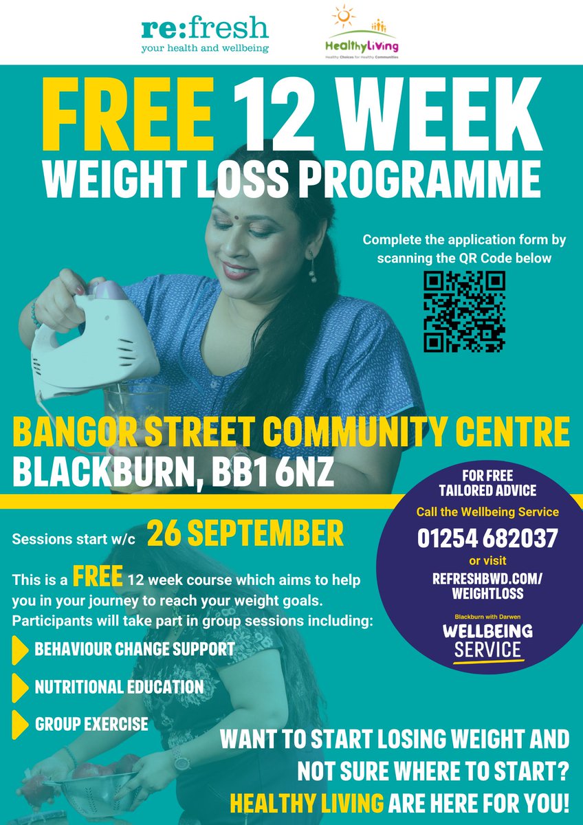 Want to start losing weight &amp; not sure where to start?

Healthy Living are offering a FREE 12 week course from 26th Sept, which aims to help you in reaching your weight goals.

Complete the application form - refreshbwd.com/weightloss/
Closing date for places is FRIDAY 23 SEPTEMBER!