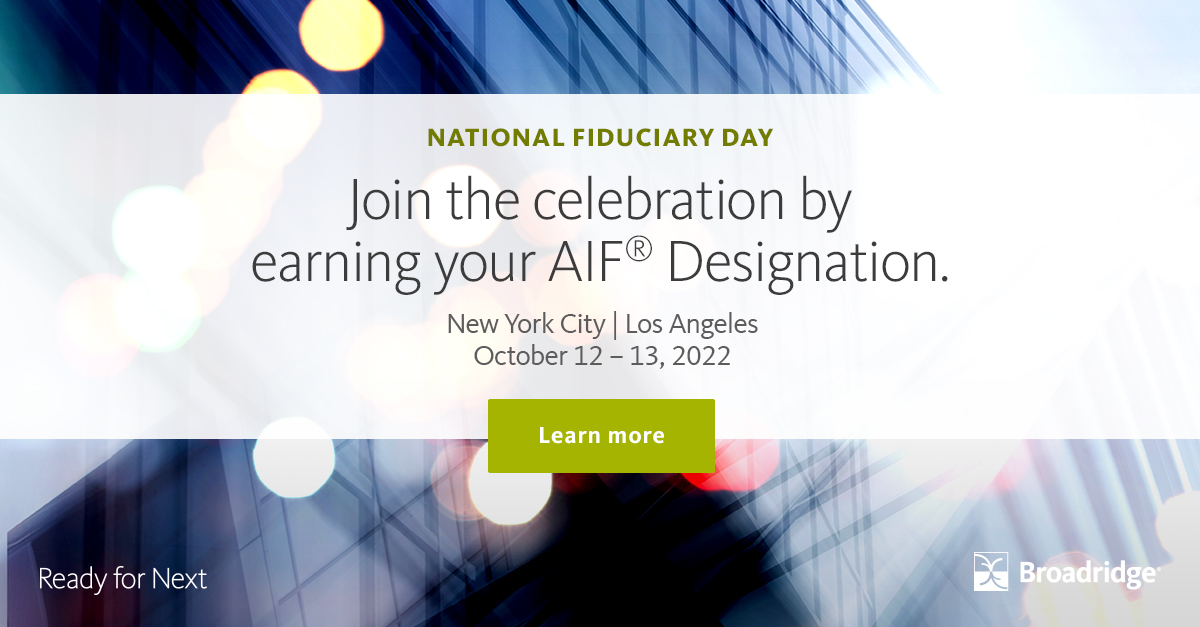 Join a Fi360 Designee-exclusive event by earning your AIF® Designation. Celebrate your accomplishment and network in the fiduciary community #NationalFiduciaryDay #wealthmanagement #assetmanagement #fintech #fiduciary #MFRS #BRFi360Solutions bit.ly/NationalFiduci…