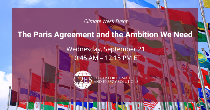 C2ES_org's tweet photo. Happening now! Join our @ClimateWeekNYC eventsto learn about:
1️⃣ strategies businesses can use to advance local resilience
2️⃣ how to design the global stocktake so it advances climate ambition. 

Follow the links to join!