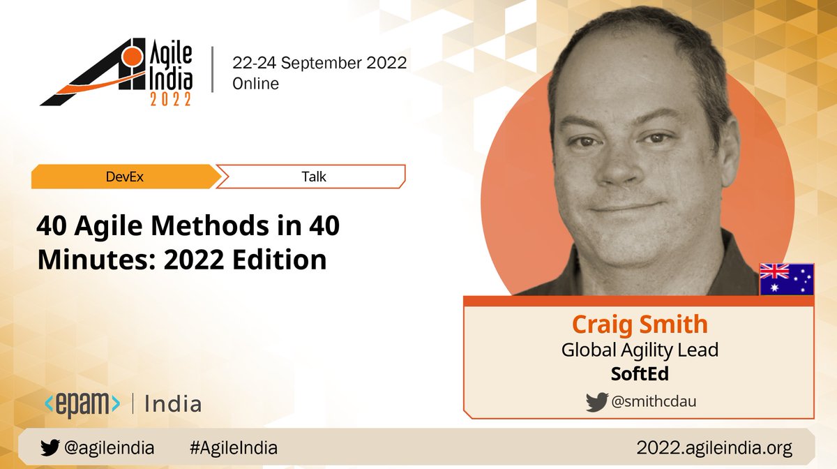 Agile India (@agileindia) on Twitter photo "We are starting solve some very wicked problems with technology and data - the future is very exciting!" says <a href="/smithcdau/">Craig Smith</a>. Read full interview: confng.in/ACCW7eX- Don't miss his talk at #AgileIndia 2022
#agile #DevOps #AgileMethods "We are starting solve some very wicked problems with technology and data - the future is very exciting!" says <a href="/smithcdau/">Craig Smith</a>. Read full interview: confng.in/ACCW7eX- Don't miss his talk at #AgileIndia 2022
#agile #DevOps #AgileMethods