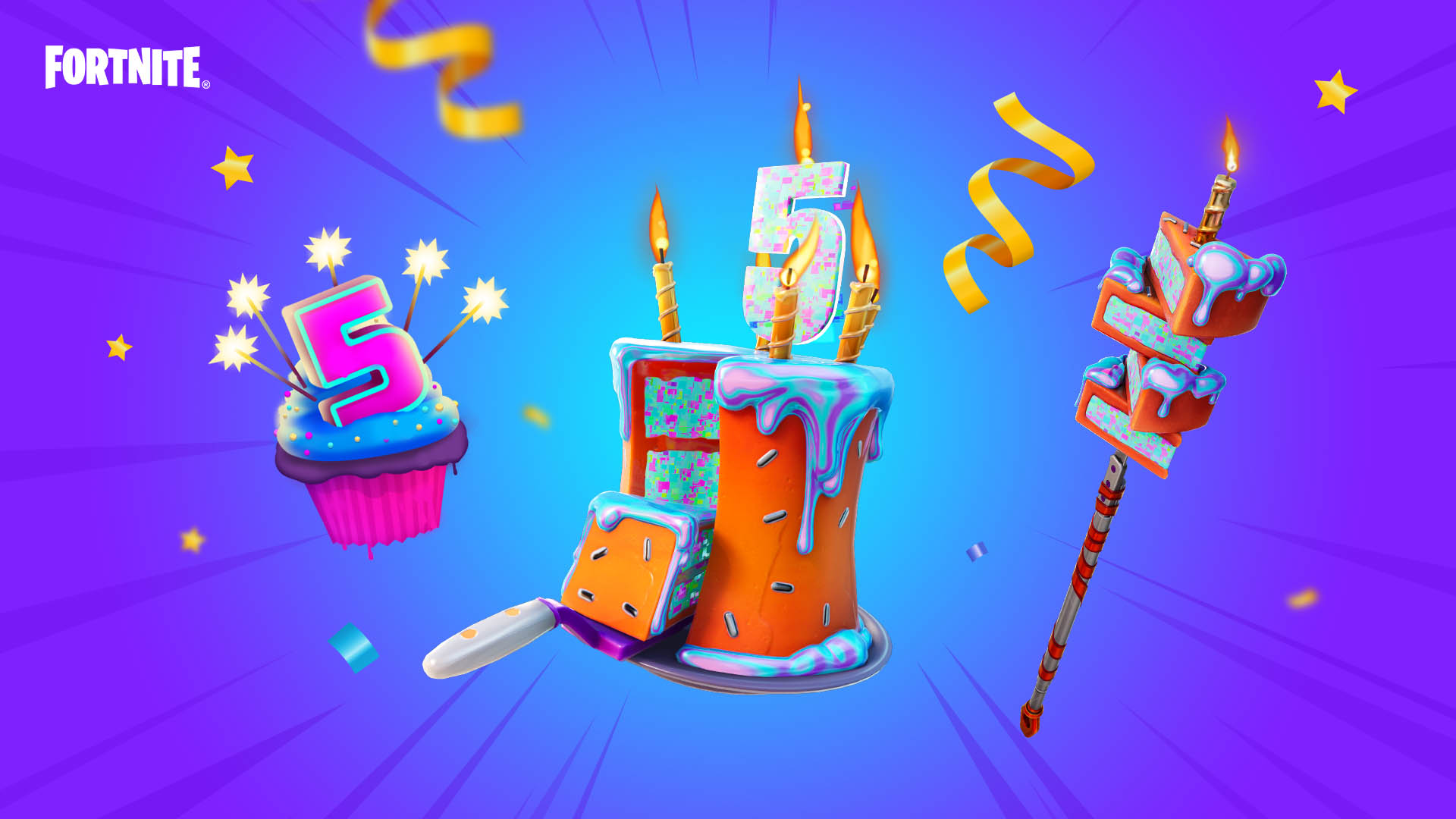 Fortnite Queue The Battle Bus Birthday Banger Be Part Of The Party Fortnite Battle Royale Turns 5 This Bash Includes Big 0 5 Rewards Birthday Themed Gameplay And All New Fortography