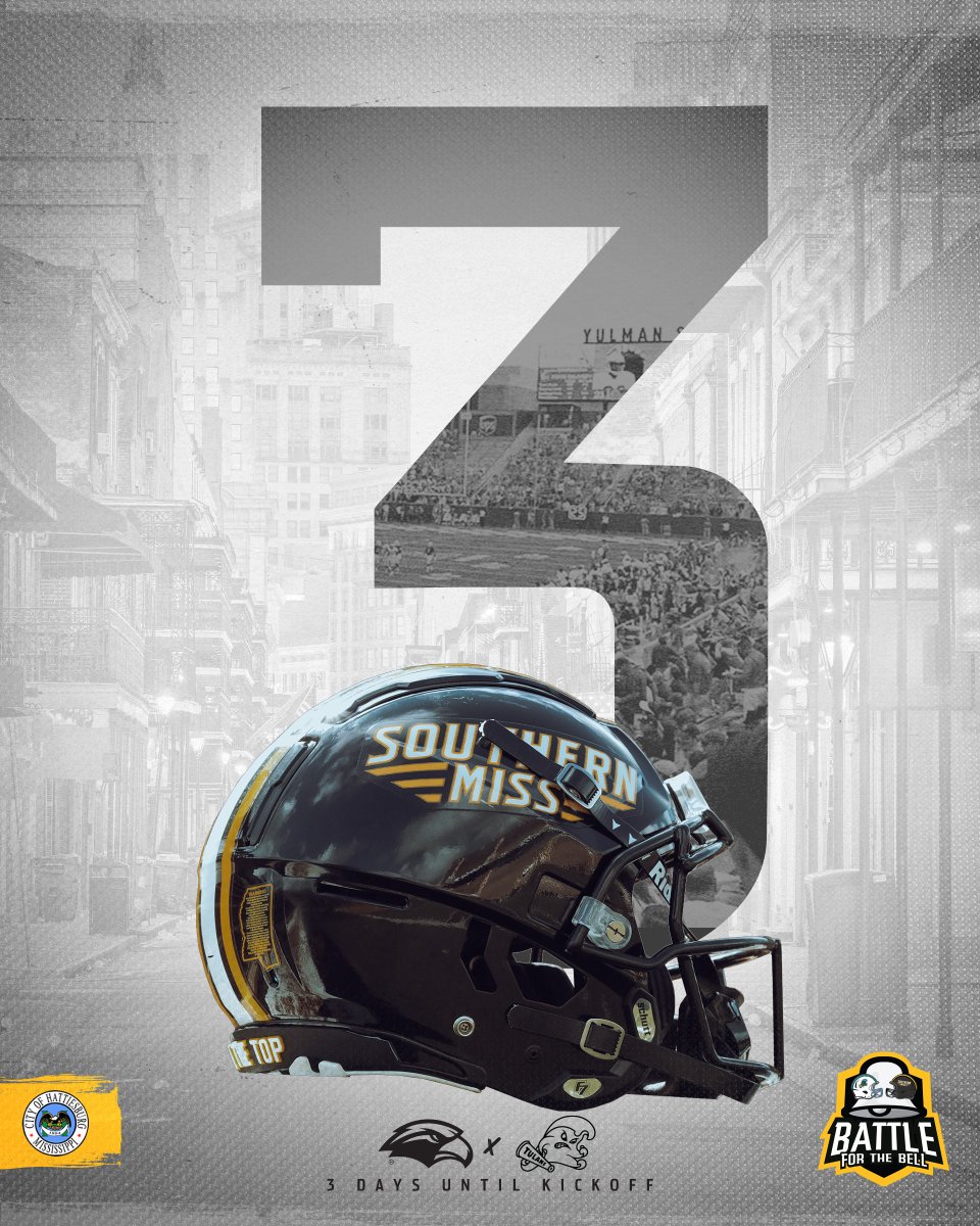 𝐍𝐎𝐋𝐀 𝐢𝐧 3⃣ 𝐃𝐚𝐲𝐬 🔔

🗓️ Saturday, Sept. 24
🆚 Tulane
📍 Yulman Stadium
⌚️ 6 PM
📺 ESPN+

#AIE | #SMTTT