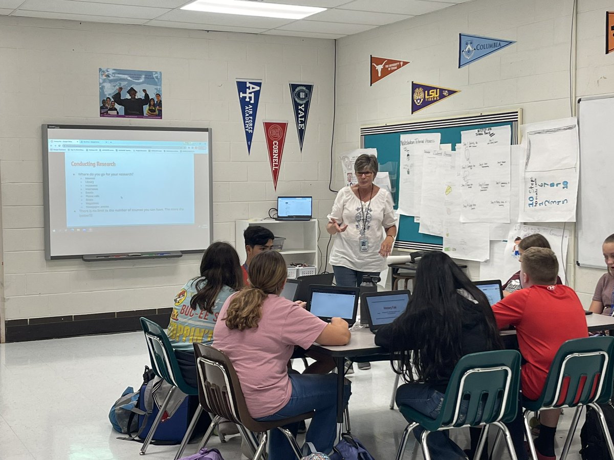 So blessed and thankful to have <a href="/ArdisKamenicky/">Ardis Kamenicky🌺🧑‍🏫</a> as a part of my AVID program! She taught our students today how to create annotated bibliographies for History Fair! Couldn’t do this without her! #closingopportunitygaps <a href="/BrenhamJHS/">Brenham Junior High</a> <a href="/AVID4College/">AVID</a>
