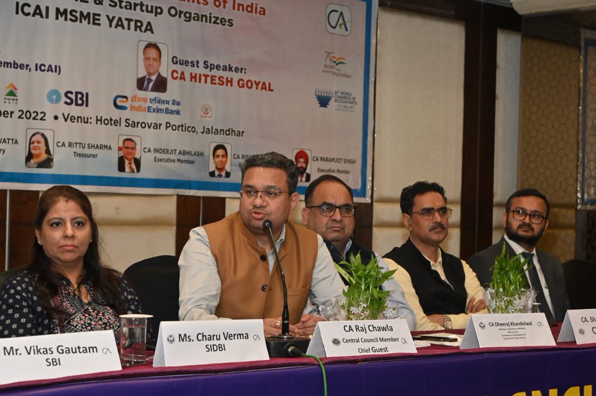kdhiraj123's tweet photo. #Jalandhar on 18th Sept. During this yatra detailed knowledge about MSME schemes were shared among all #msme wherein they also got the opportunity to interact with other participants.

#icai #icaimsmeyatra #sbi #nsic #sidbi #eximbank https://t.co/y53zqClo9c