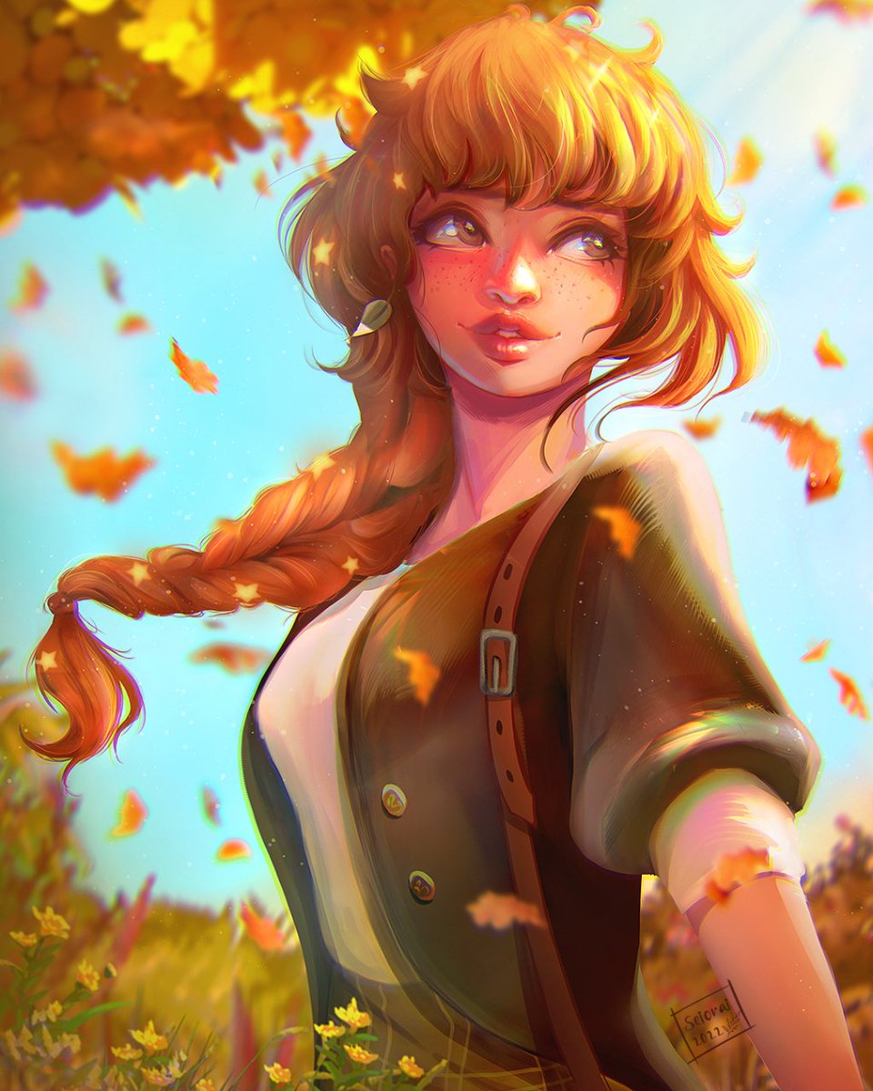 Seiorai's tweet photo. Which do you like more, version 1 or 2?
For @karopiet 's DTIYS on IG :D
#illustration #digitalart #digitaldrawing #autumn #fall #dtiys #dtiyschallenge #redrawthis #dtiyscontest #drawthisinyourstyle #animegirl #drawinganime #animeart @procreate #characterart #seiorai #drawing https://t.co/b446eE9GPI