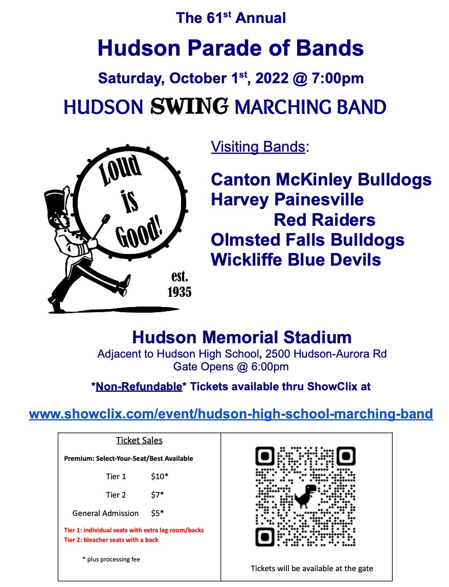 Hudson High School Music Association tweet media