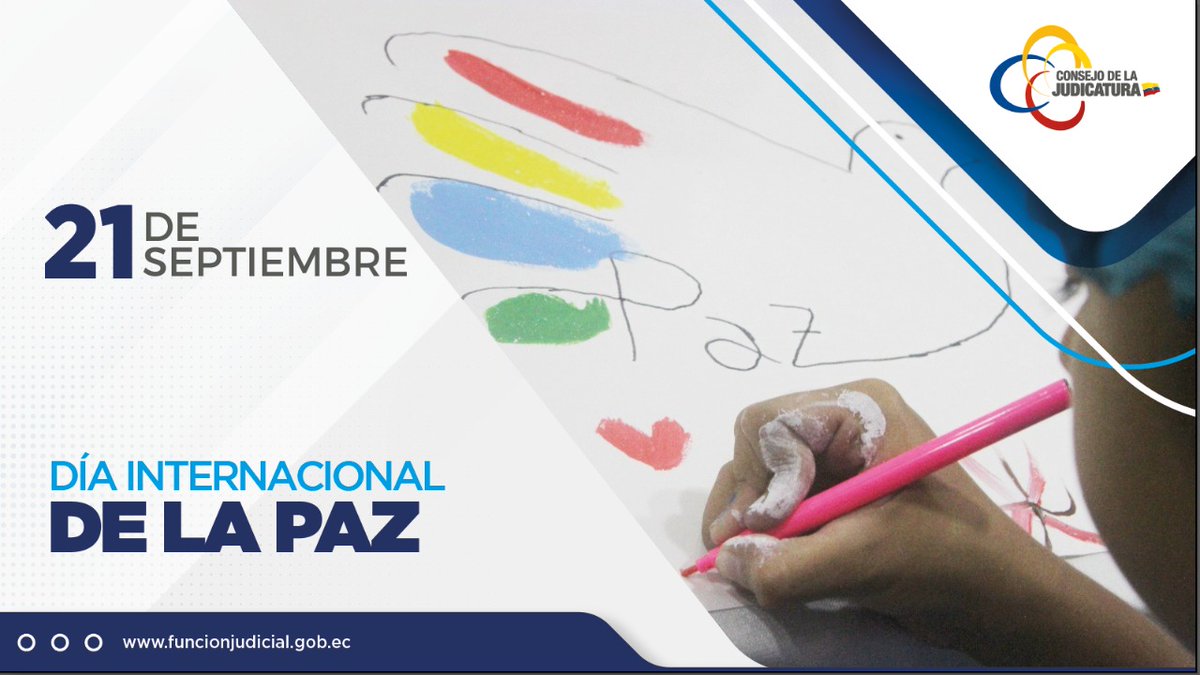 EsmeraldasCJ's tweet photo. Hoy conmemoramos el Día Internacional de la Paz. 🕊️

El Consejo de la Judicatura promueve la implementación del Sistema Nacional de Justicia de Paz para resolver en equidad conflictos vecinales y comunitarios. 🤝

#CulturaDePaz. https://t.co/kzzaeguYDU