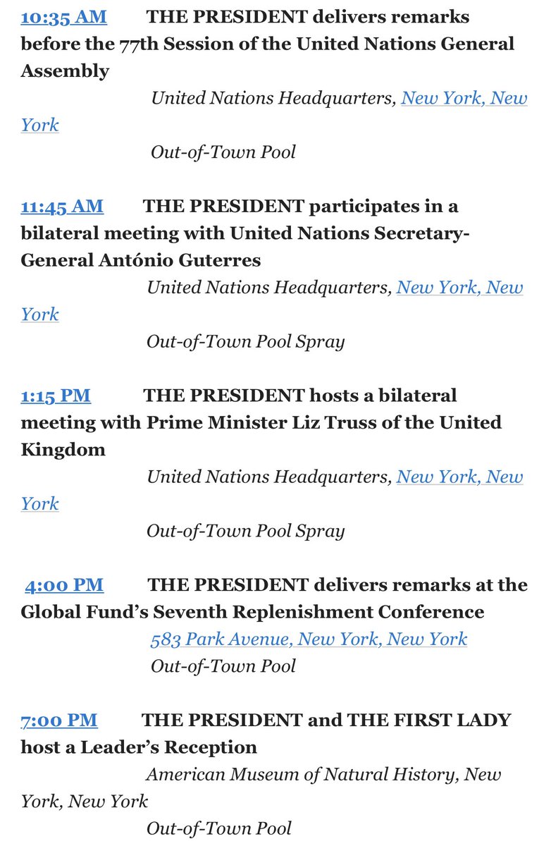 Daniel Dale on Twitter "Here’s Biden’s public schedule for today