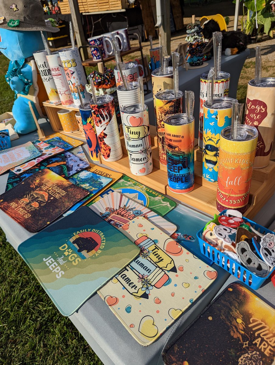 WadingHawk's tweet photo. We're so excited to be vendors at the Kinmundy, IL Log Cabin Village Craft Show this weekend!

#SmallBusiness #SmallBiz #shopsmall #giftidea #Embroidered #sublimation https://t.co/6r0tvN9bTA