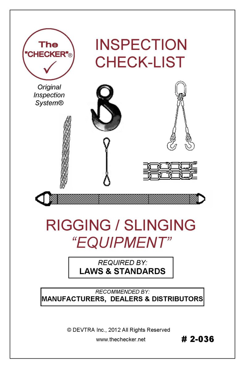 thecheckrr's tweet photo. Inspect Before You Sling. We cover everything to Inspect. Call Me or Buy Here #cranes #rigging #slings #slinging #RiggingSlinging #safety #cranesafety #liftingdevice #liftingequipment https://t.co/e5TelEAcn9 https://t.co/AdiDq1K5fv