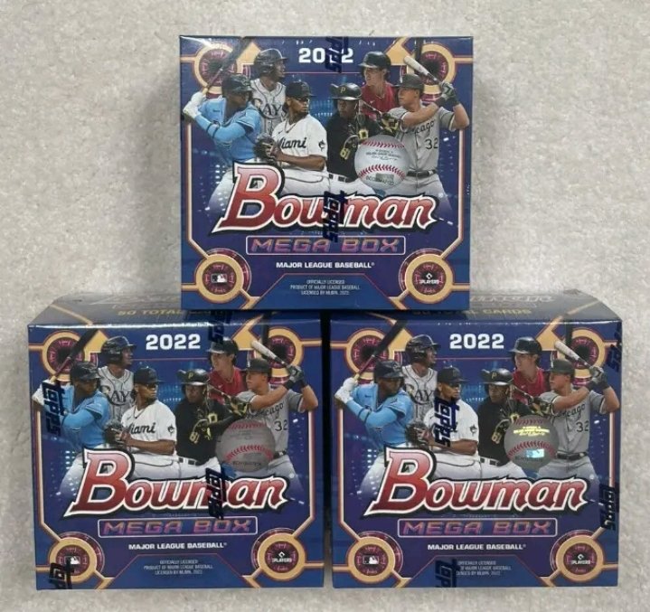 2022 MLB 3 Box Break BUY ONE-GET TWO FREE! 3-'22 Bowman Baseball Mega Box - 150 Cards - 30 Mojo Chrome cards -Purchase the TEAM OF YOUR CHOICE for $20 and receive an additional 2 TEAMS CHOOSEN RANDOMLY BEFORE THE STREAM. #boxbreaks #mlbcards #cardcollectors #dominationboxbreaks