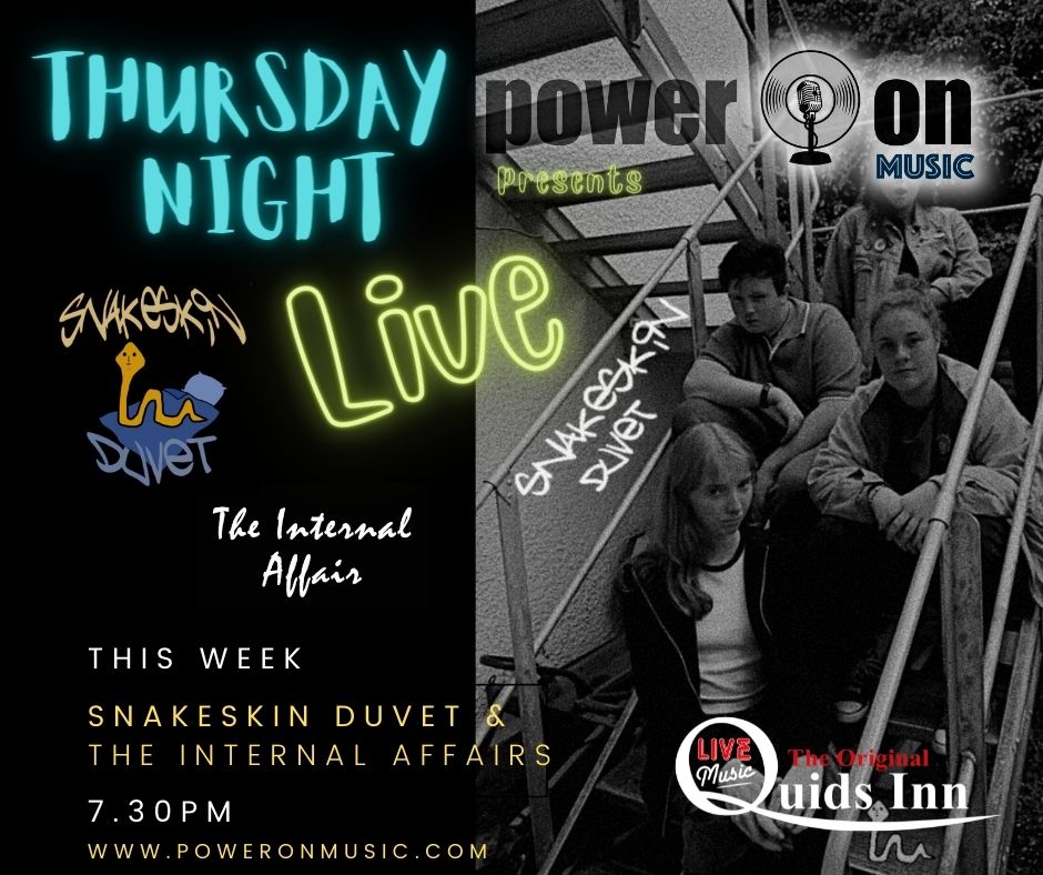 PowerOnMusic1's tweet photo. Tomorrow @QuidsInn we get not one but TWO bands from a younger generation on stage from 730pm - Snakeskin Duvet and The Internal Affair @plastcoff will play songs from all genres for you - do not miss this one!
#poweronmusic #thursdaynightlive #keepitlive #iom #keepitlocal https://t.co/pW6vSS8qqD