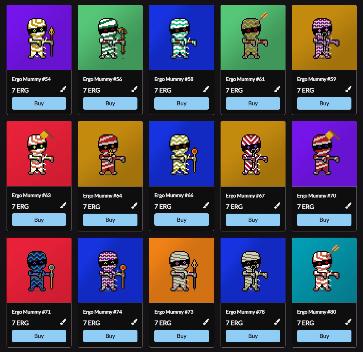 PixelyErgo's tweet image. Congrats to the winner of the #ErgoMummy x @BlitzTCG NFT 🥳🎉, it was a bidding battle till the end, hard luck to the people who just missed out ♥️

If you are interested in getting your Ergo Mummy get yours from @SkyHarbor_io: 
skyharbor.io/collection/erg…

#PixelyErgo #Ergo #ErgoNFT