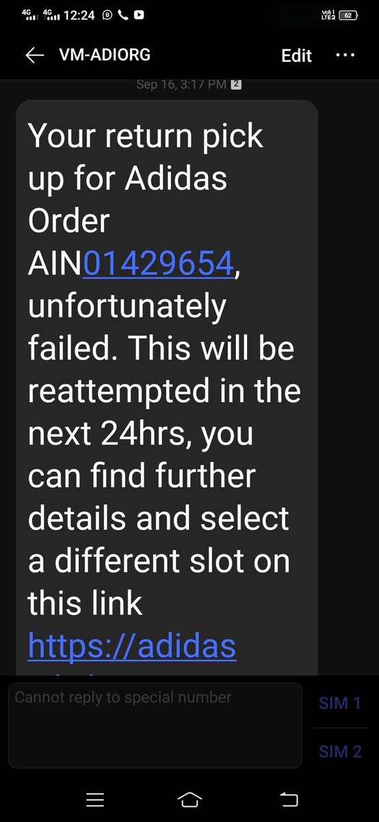 abhijitm01's tweet photo. Dear @adidas are you playing for a return or what my return is automatically being cancelled multiple times since last week already talked with your customer and he again raise a return and again it's automatically being cancelled !!!
Please look into this https://t.co/xbgLaxsSvA