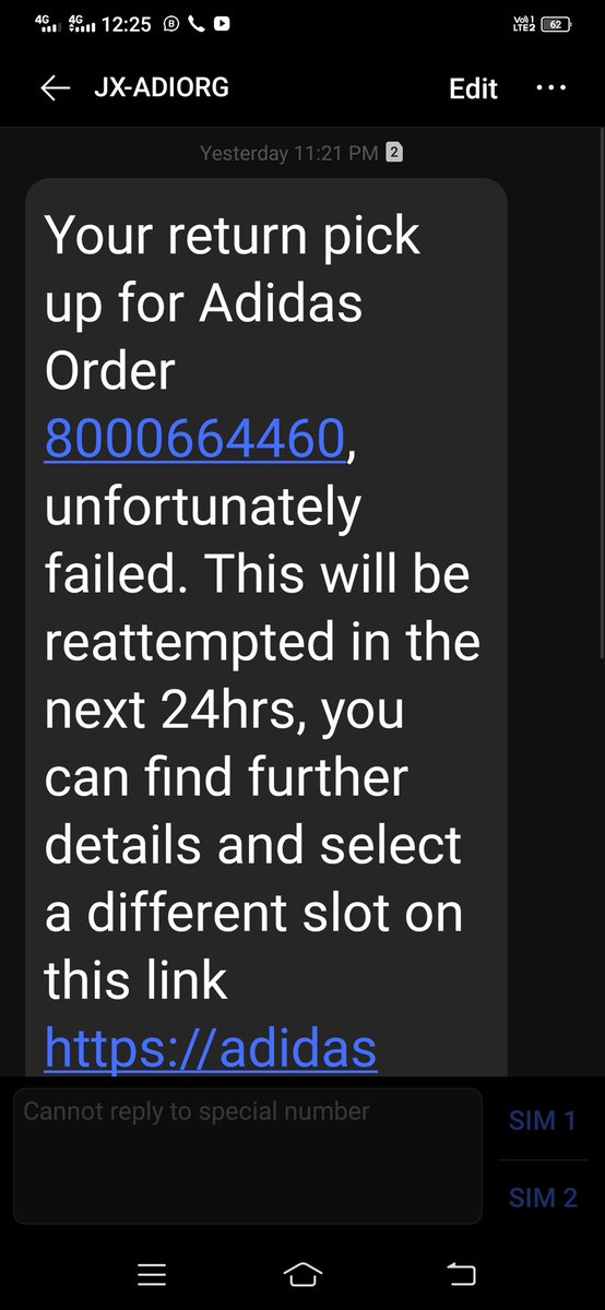 abhijitm01's tweet photo. Dear @adidas are you playing for a return or what my return is automatically being cancelled multiple times since last week already talked with your customer and he again raise a return and again it's automatically being cancelled !!!
Please look into this https://t.co/xbgLaxsSvA