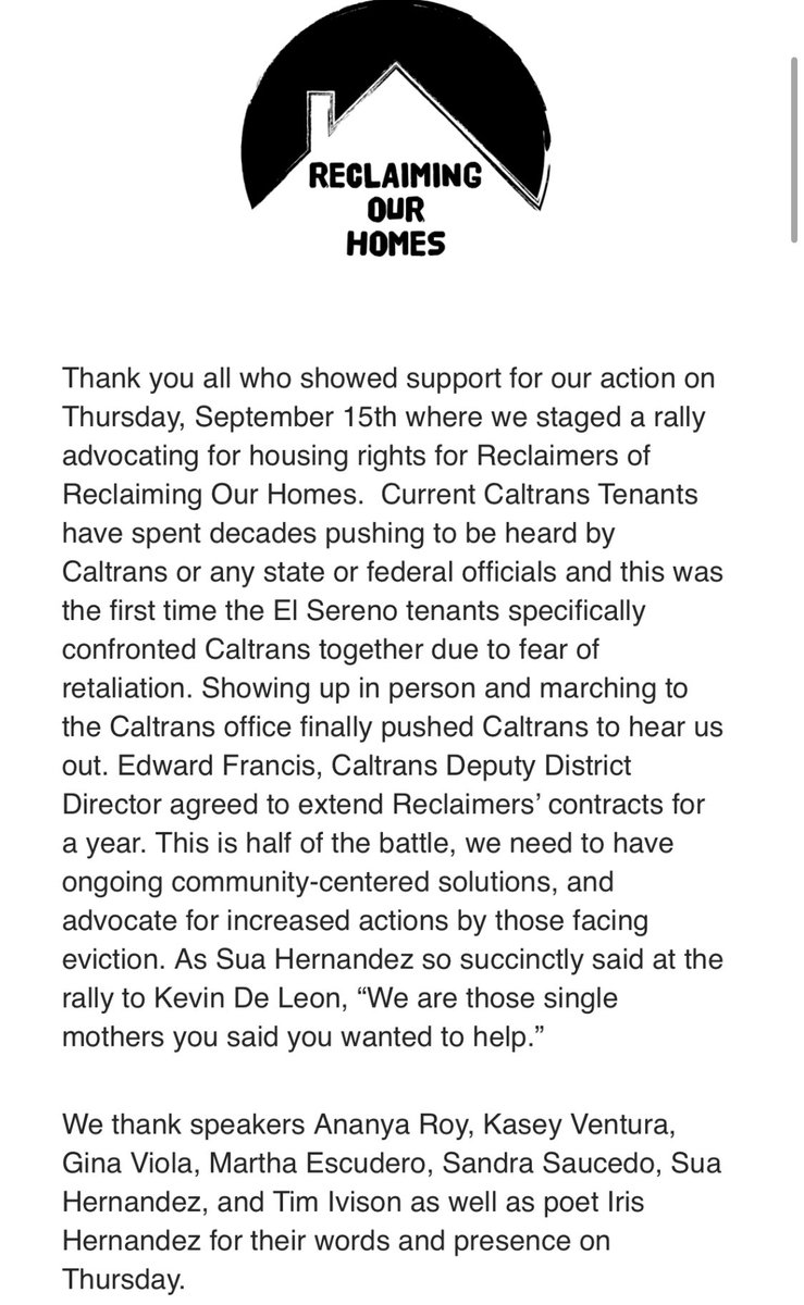 Reclaiming Our Homes tweet media
