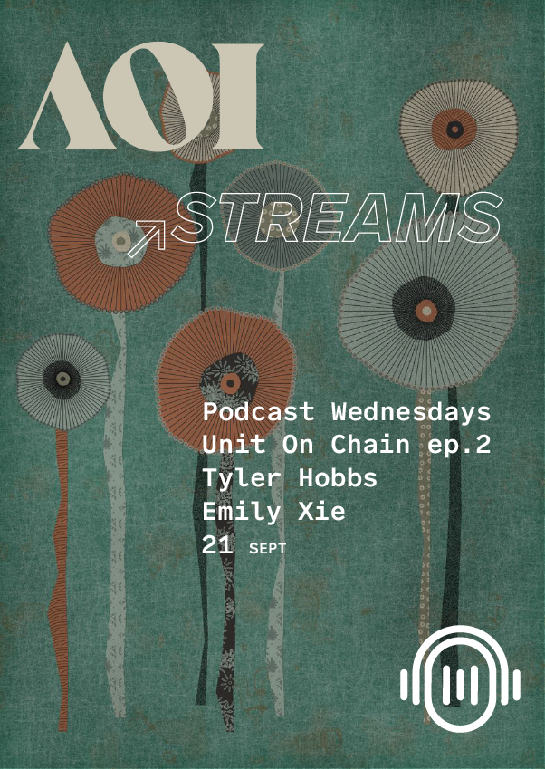 Tune in for the third episode of Unit On Chain by <a href="/weareunitlondon/">Unit</a>!
This week's guests are <a href="/tylerxhobbs/">Tyler Hobbs Studio</a> and <a href="/emilyxxie/">Emily Xie</a> from @in_our_code 🖤

spotifyanchor-web.app.link/e/tE9eJeSlvtb