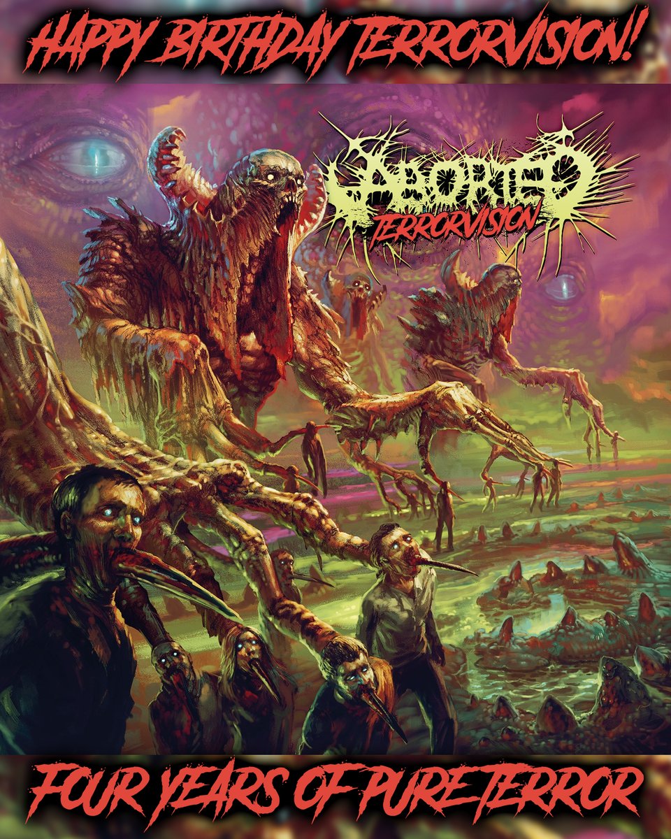 Four years of TerrorVision😱? Join us in 🥳wishing this monster a happy birthday🎂 and read some thoughts from 💩Svencho💩👇

“Damn time moves fast...This record definitely added a lot more atmosphere into our sound while keeping things aggressive and dare I say more technical...