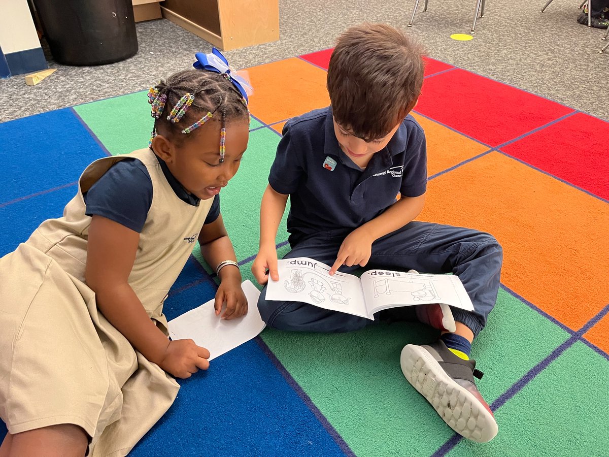 FoxboroughRCS's tweet photo. Ms. Smithโs kindergarten Aggies are partner reading to practice identifying and reading the sight word, I. They are also showing each other kindness and great teamwork! #Enter2Learn #Exit2Lead #EdThatAddsUp #WeAreFRCS https://t.co/ZMqA83QEhm