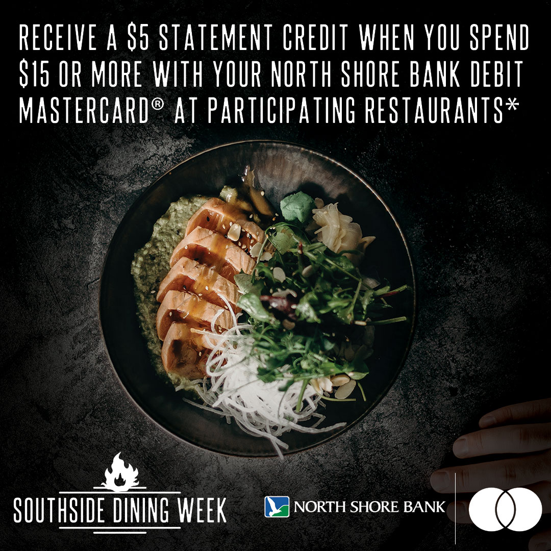 NorthShoreBank's tweet photo. Receive a $5 statement credit when you spend $15 or more with your North Shore Bank Debit Mastercard® at participating restaurants in Southside Dining Week!
Member FDIC | Equal Housing Lender | EOE
#southside #southsidediningweek #414 #milwaukee #foodie #goodeats https://t.co/kLmI0Rdukt