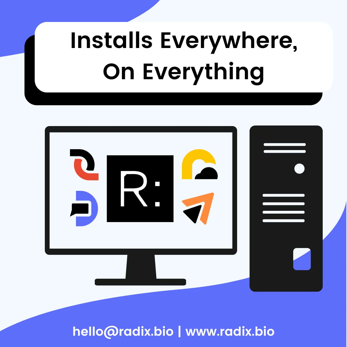 RadixLabsBio's tweet image. Boots on Windows, Linux and even the most esoteric #lab equipment. If you've got spare hard drives or #computers lying dormant, you can connect those and make them useful again. Can't connect your lab #equipment? We can help you do that too. 
#biotech #startup